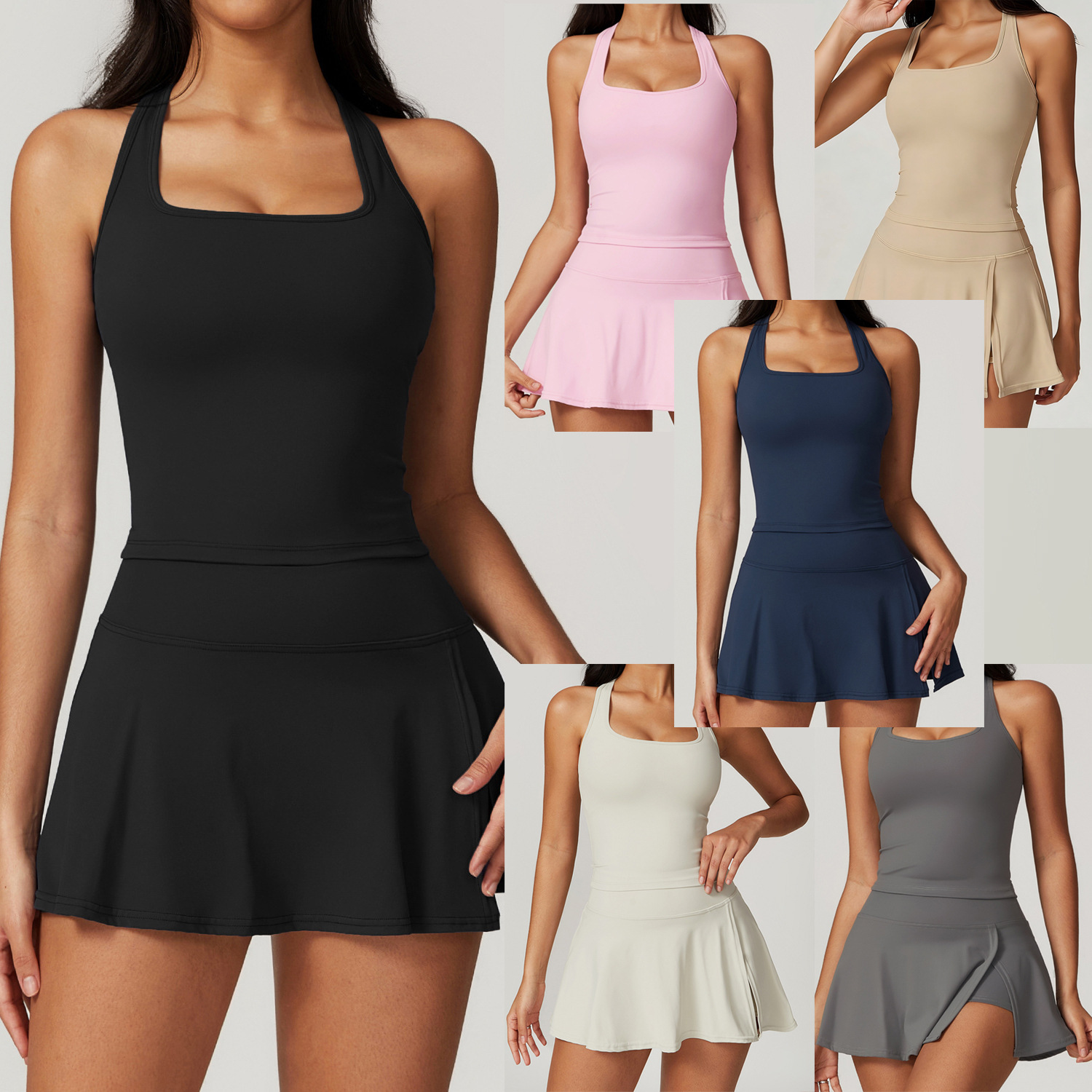 فساتين تنس من قطعتين للنساء مع - مراجعة Crop Top Crochet وسعره