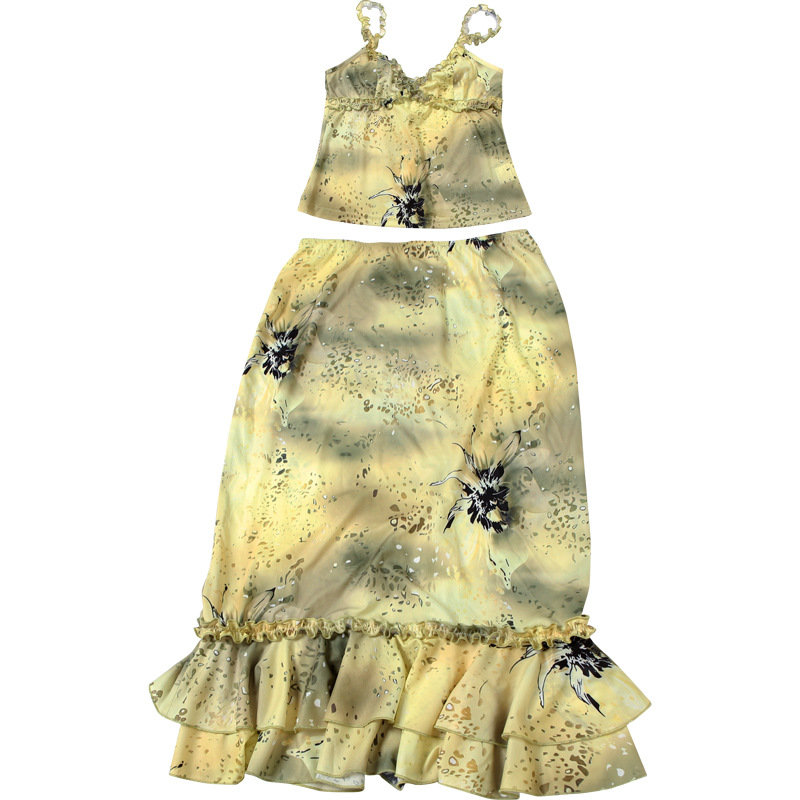 فستان نسائي من قطعتين بطبعة زه - مراجعة Midi Skirt Floral وسعره