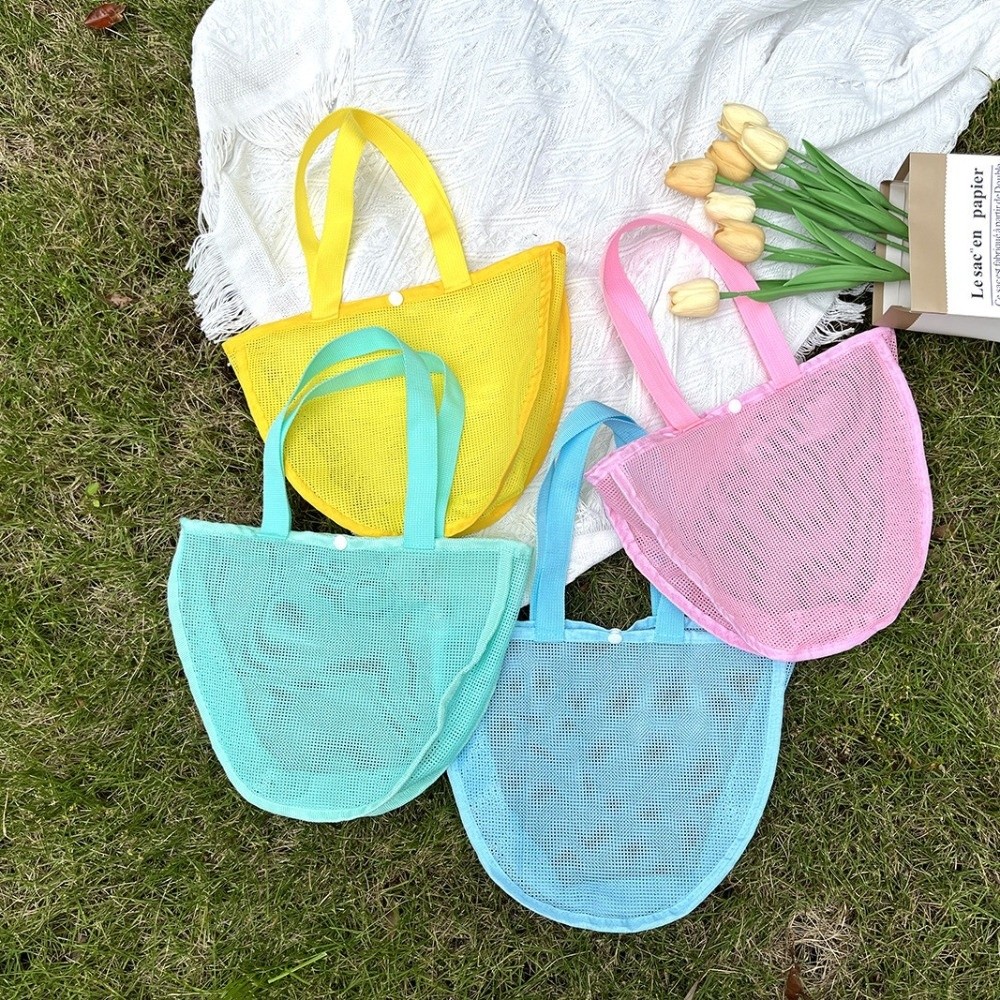 حقيبة شبكية خفيفة الوزن بلون و - مراجعة Tote Bag Beach وسعره