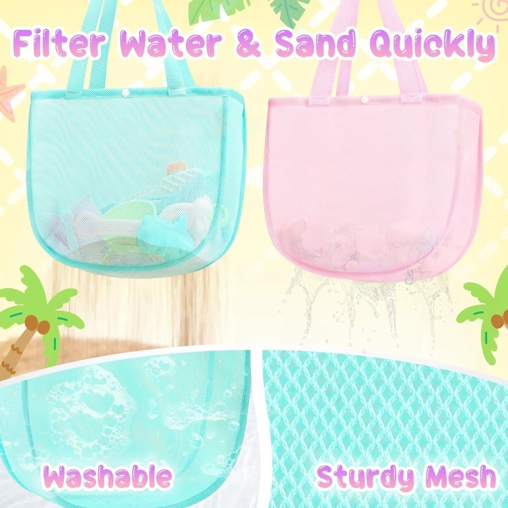 حقيبة شبكية خفيفة الوزن بلون و - مراجعة Tote Bag Beach وسعره