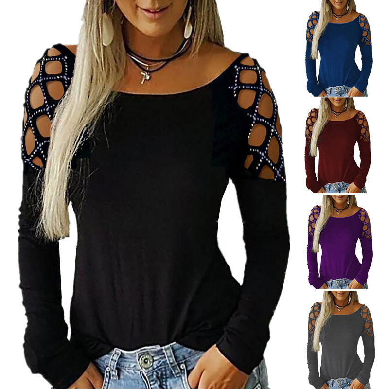 بلوزة نسائية بأكمام طويلة مكشو - مراجعة Blouse Off Shoulder وسعره